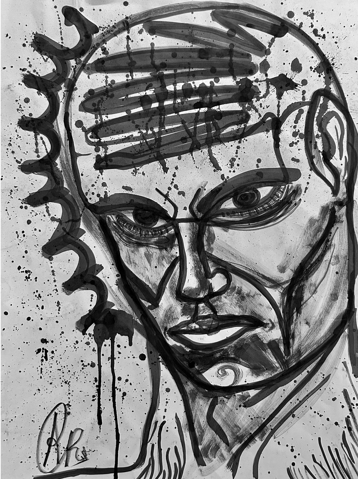"Heavy" Original Ink Piece by Andres Carrillo