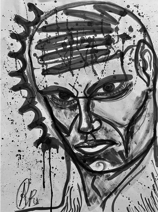 "Heavy" Original Ink Piece by Andres Carrillo